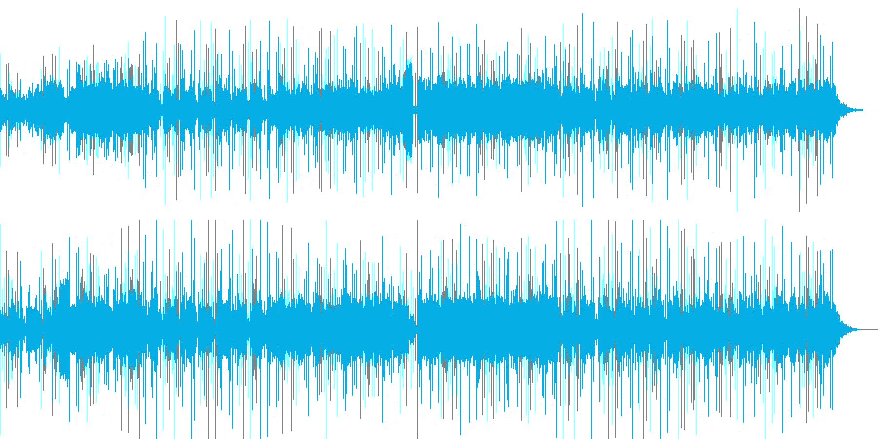 ほのぼのするメロディと印象的なリズムの曲の再生済みの波形