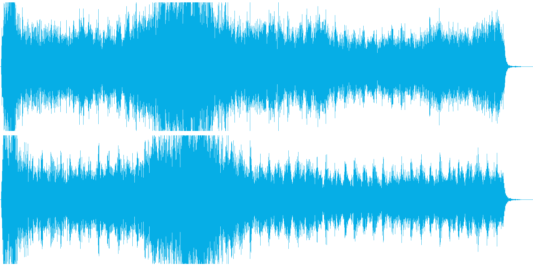 緊急事態の時の焦るBGM(ホラー)の再生済みの波形