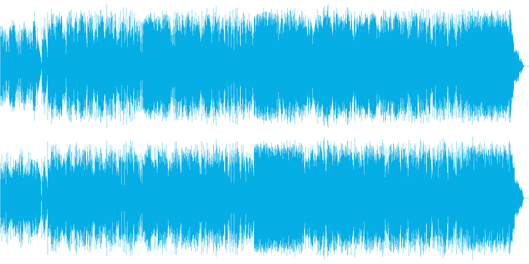 ギターと二胡によるイージーリスニング曲の再生済みの波形