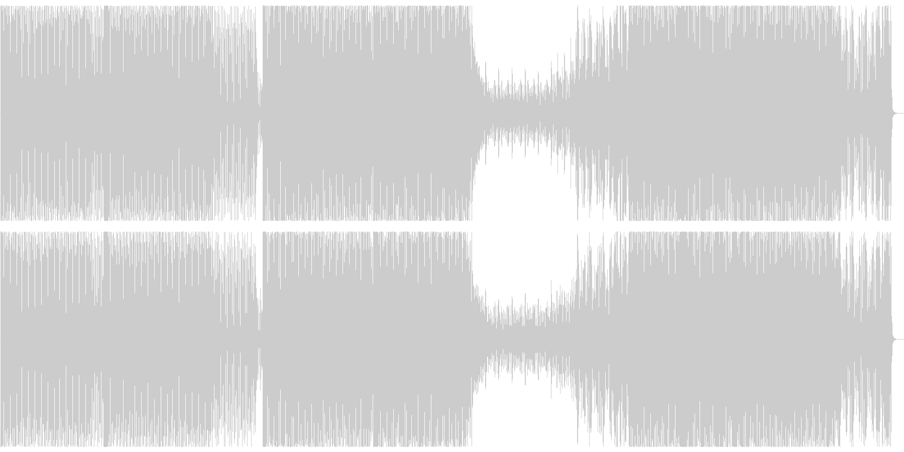 オシャレ・かっこいい系のハウス音楽の未再生の波形