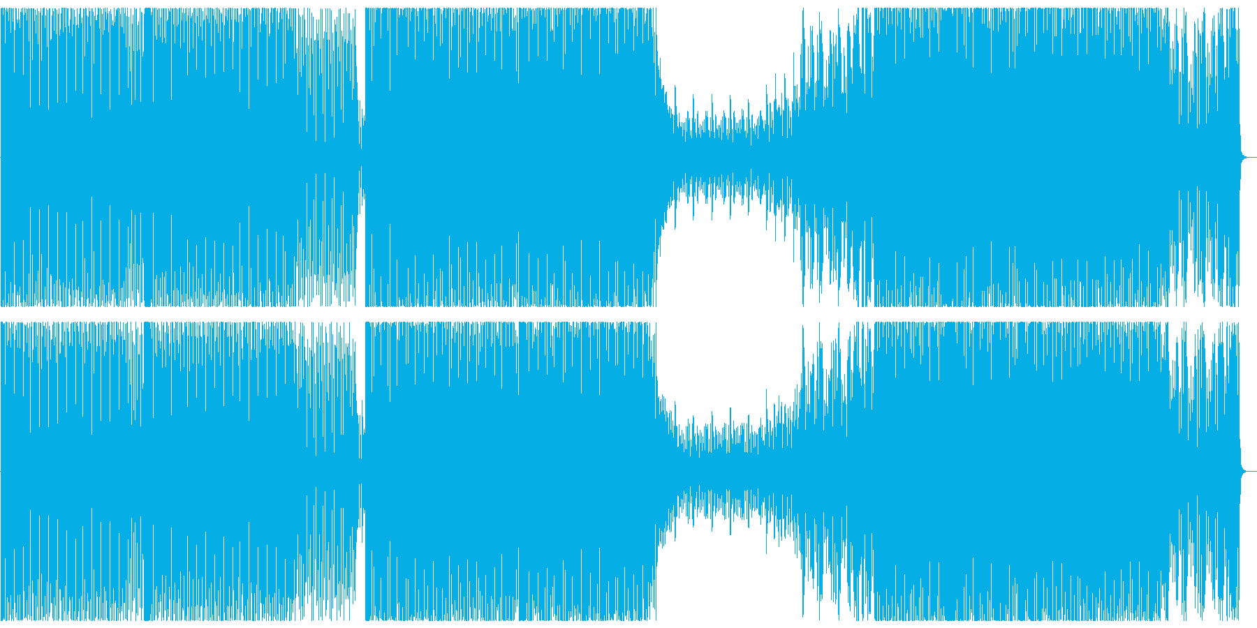 オシャレ・かっこいい系のハウス音楽の再生済みの波形