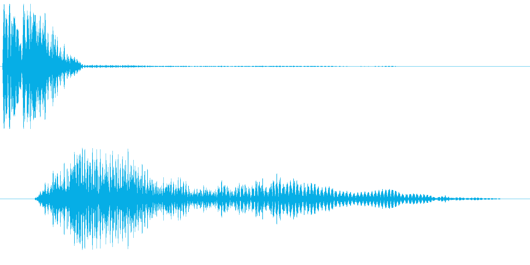 パシュー(速さや勢い、流れを感じる音)の再生済みの波形