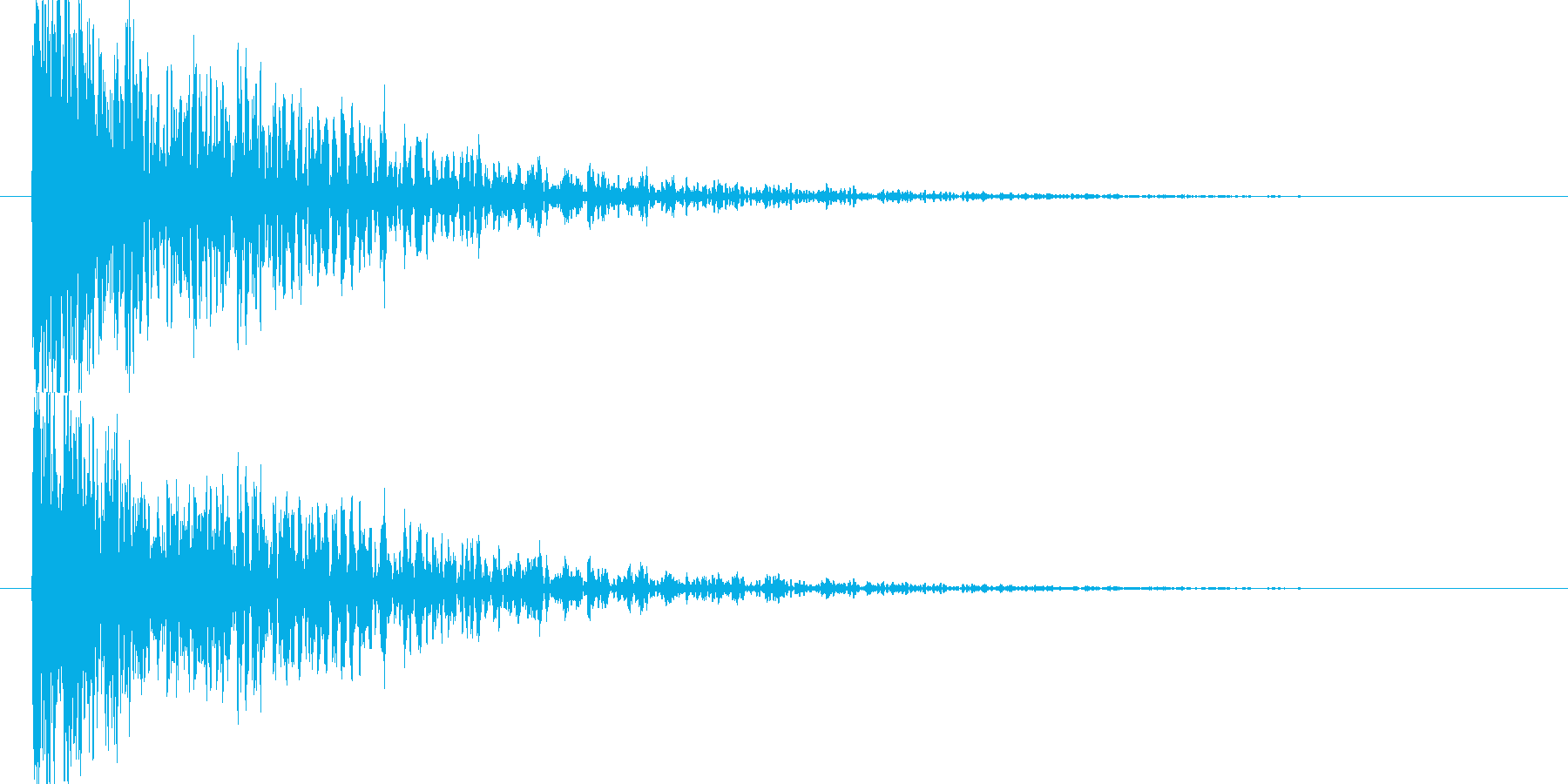重く裂ける音の再生済みの波形
