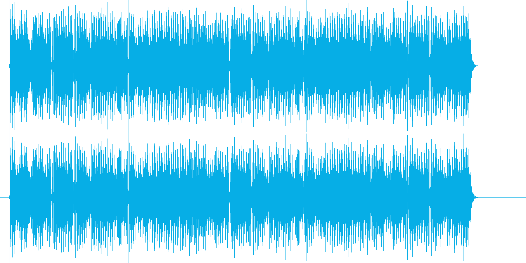混乱しているコンピュータ音の再生済みの波形