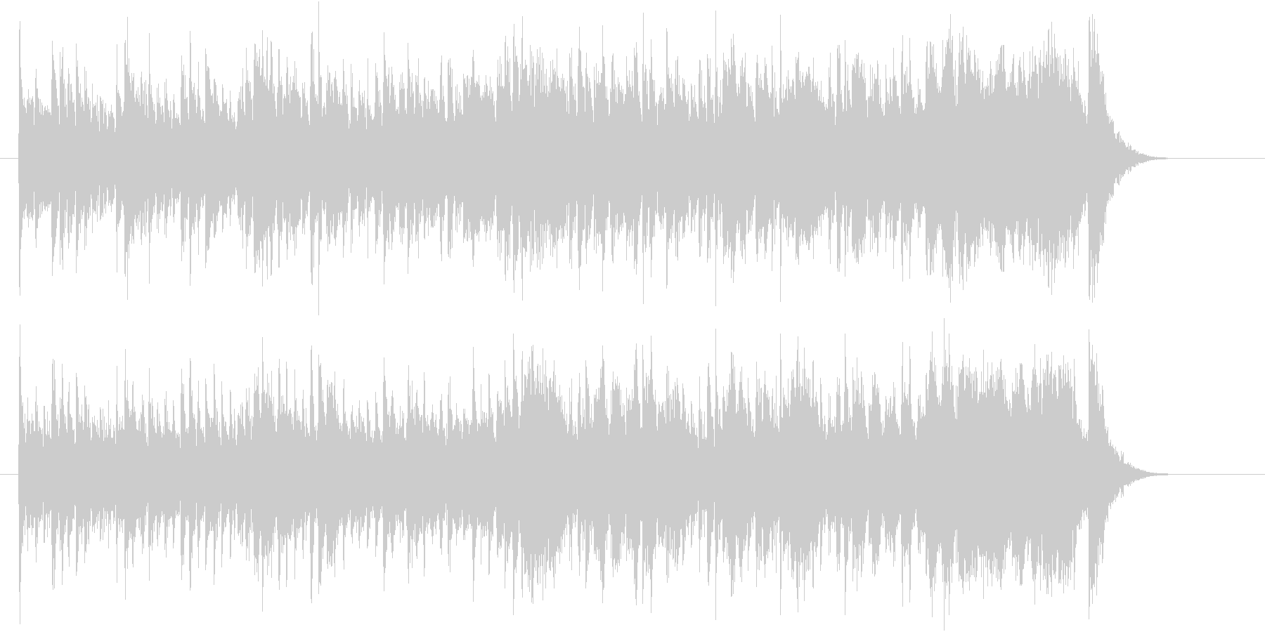 ゆったりとした明るい音楽の未再生の波形