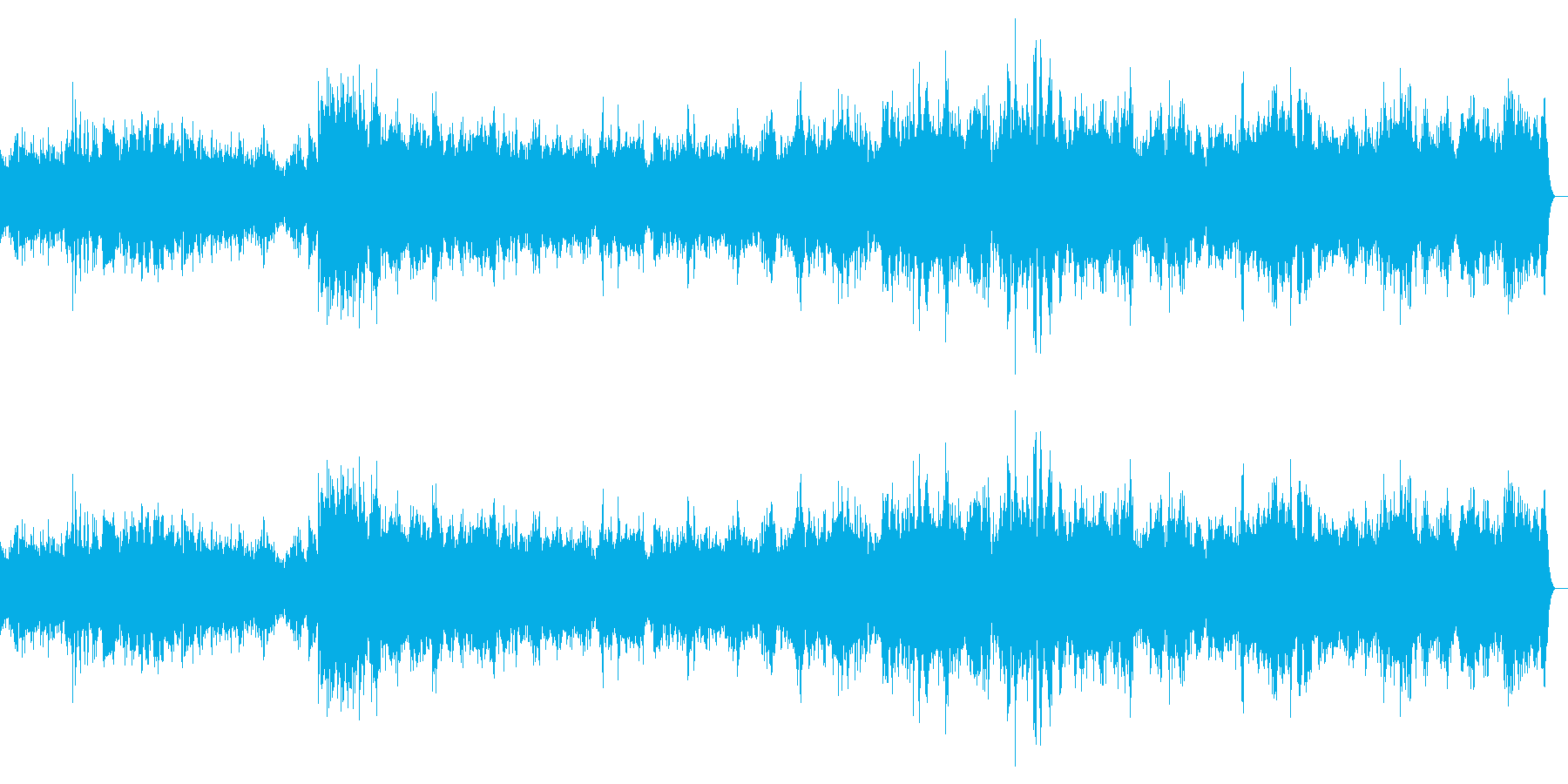 子どもたちがプールではしゃぐ声の再生済みの波形