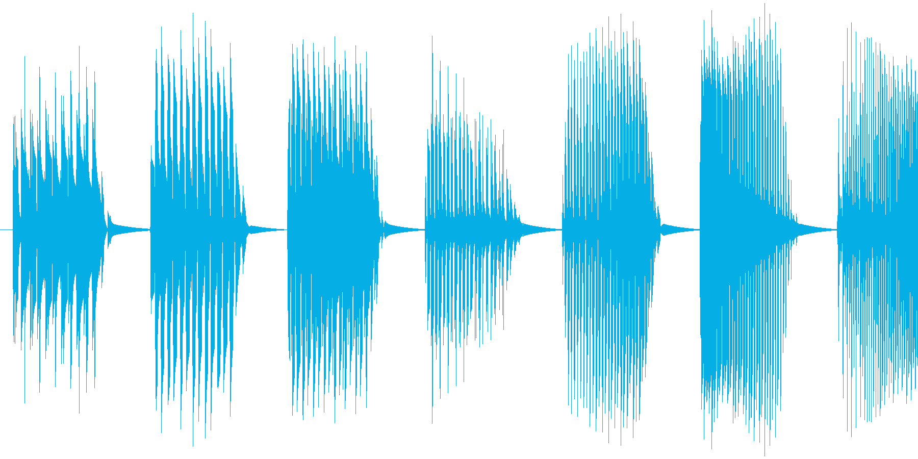 【クイズ】キレの良い出題音の再生済みの波形