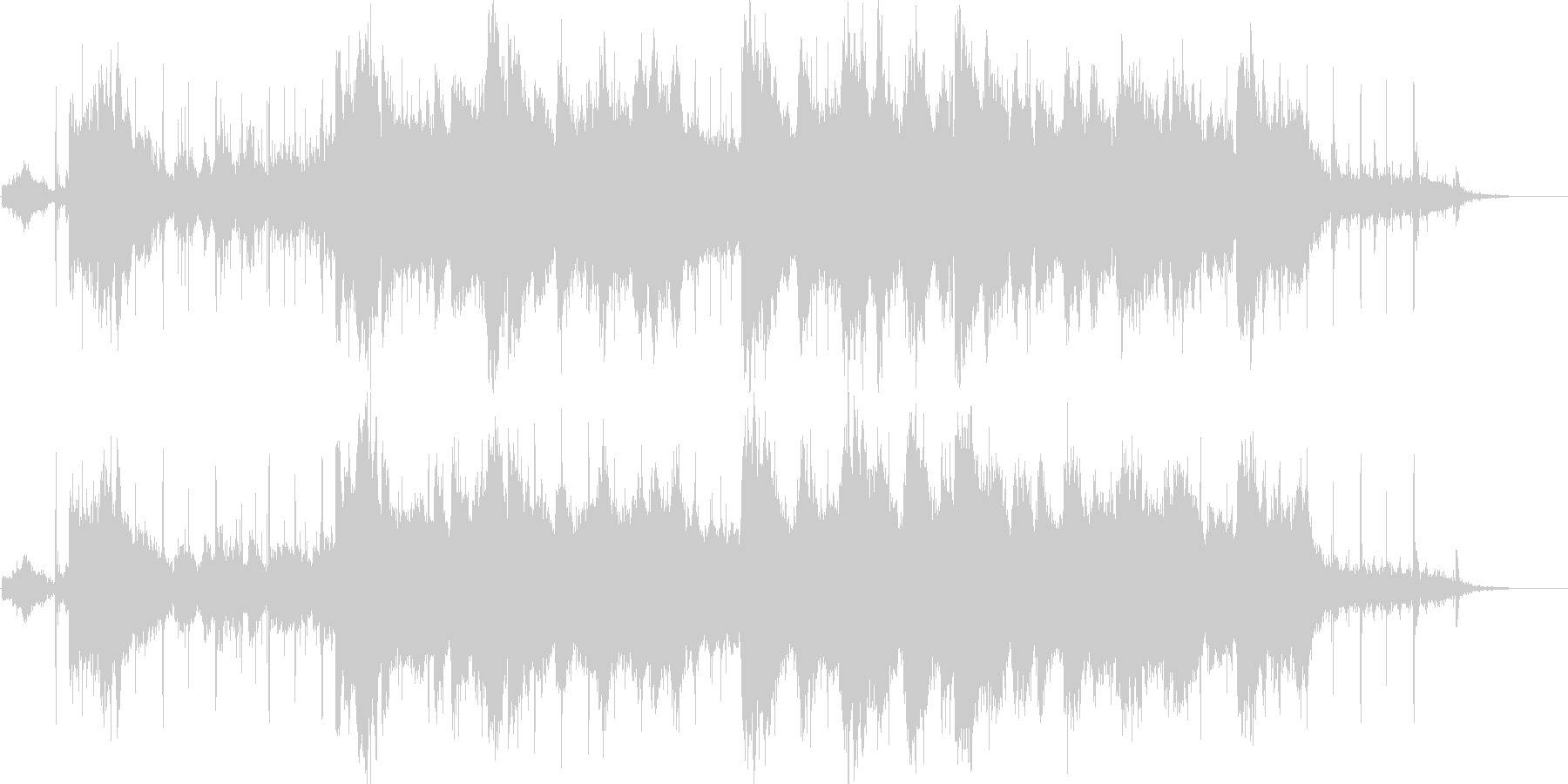 水の印象をイメージ化したヒーリング音楽の未再生の波形