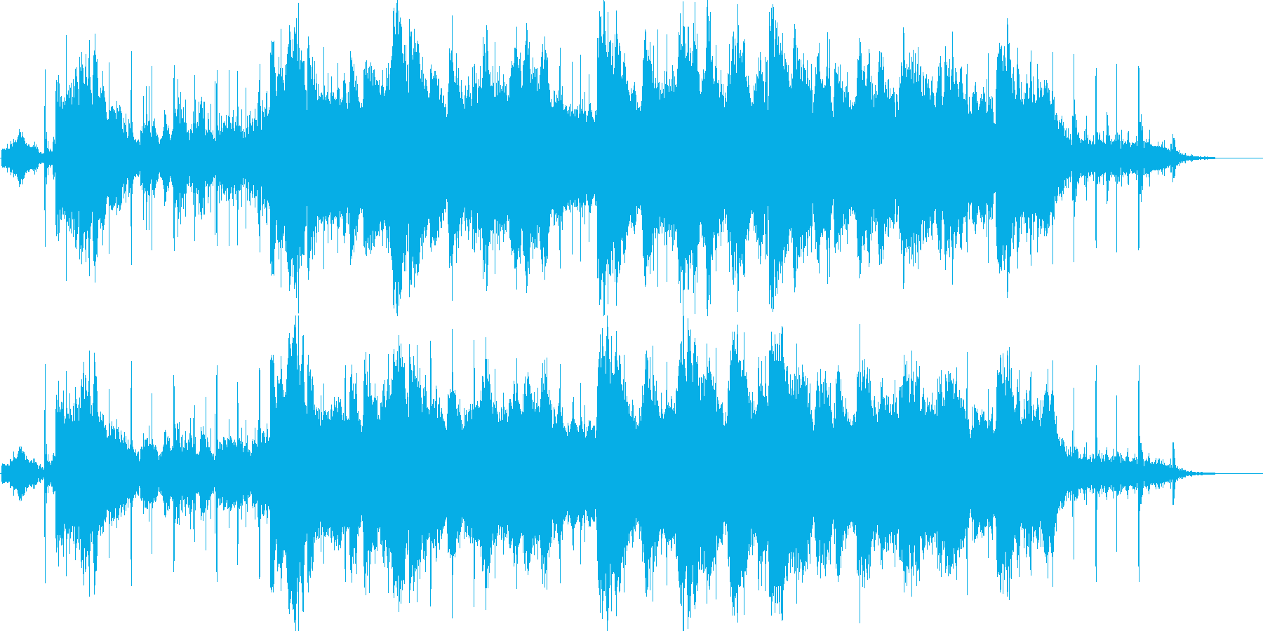 水の印象をイメージ化したヒーリング音楽の再生済みの波形