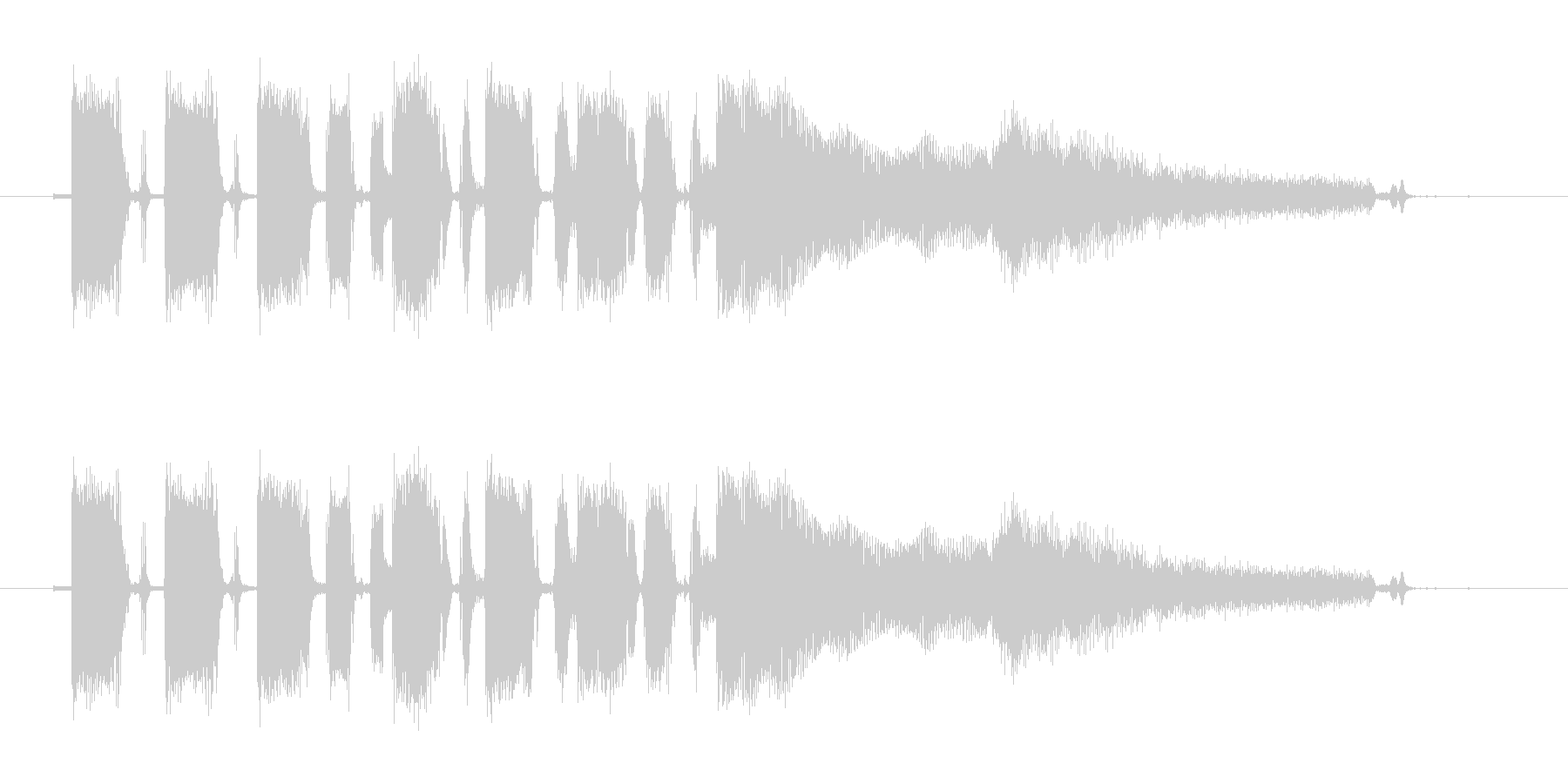 テープで録音されたようなギターのジングルの未再生の波形
