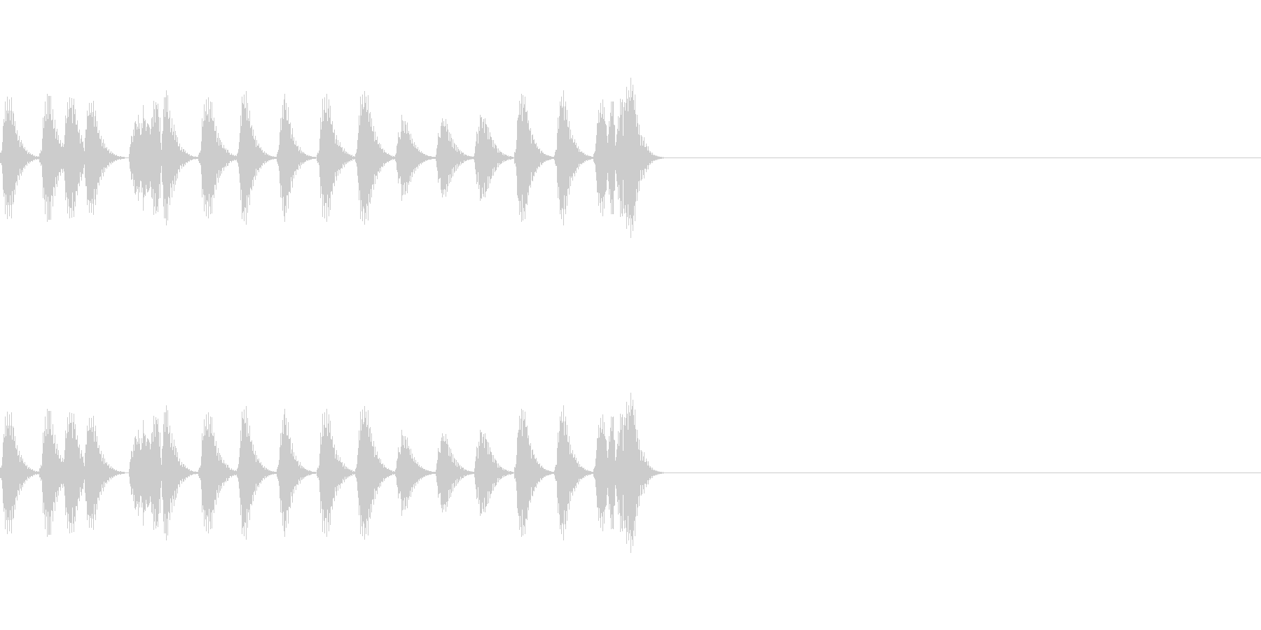 ダッシュ音の未再生の波形