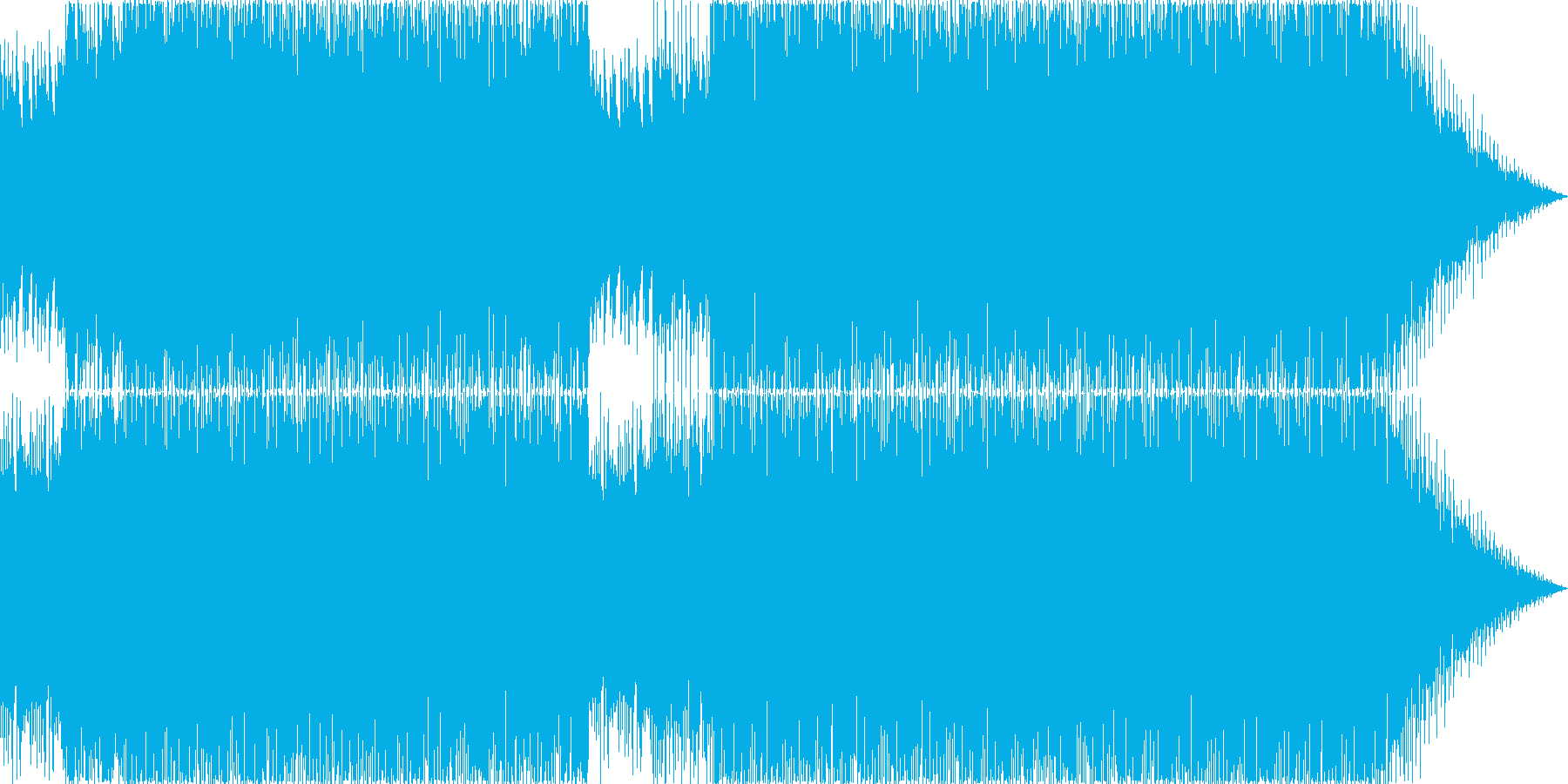 のんびりした日常シーンの再生済みの波形
