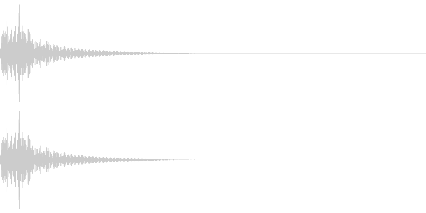 クリック音を想定しました。シンセサイザ…の未再生の波形