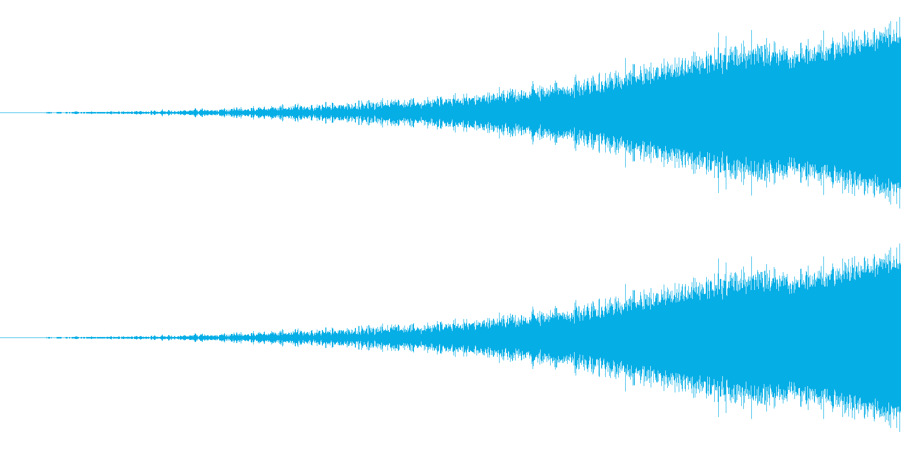 シュ〜(EDMなんかでよく聞く上昇音)の再生済みの波形