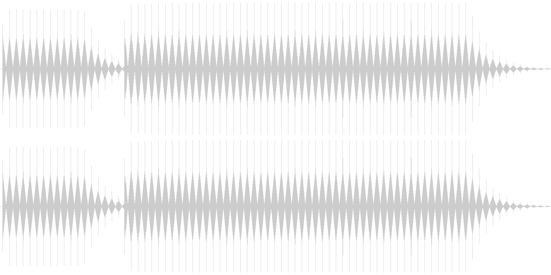 不正解音 ブブー (ノコギリ波)の未再生の波形