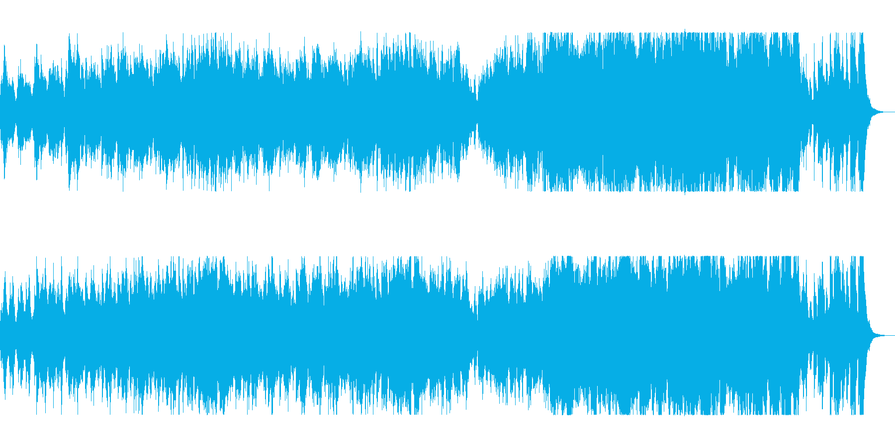 ミディアムテンポで重厚な交響曲の再生済みの波形