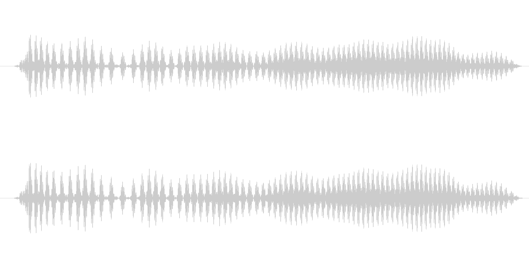 ぐう〜(お腹が減った時の音)の未再生の波形