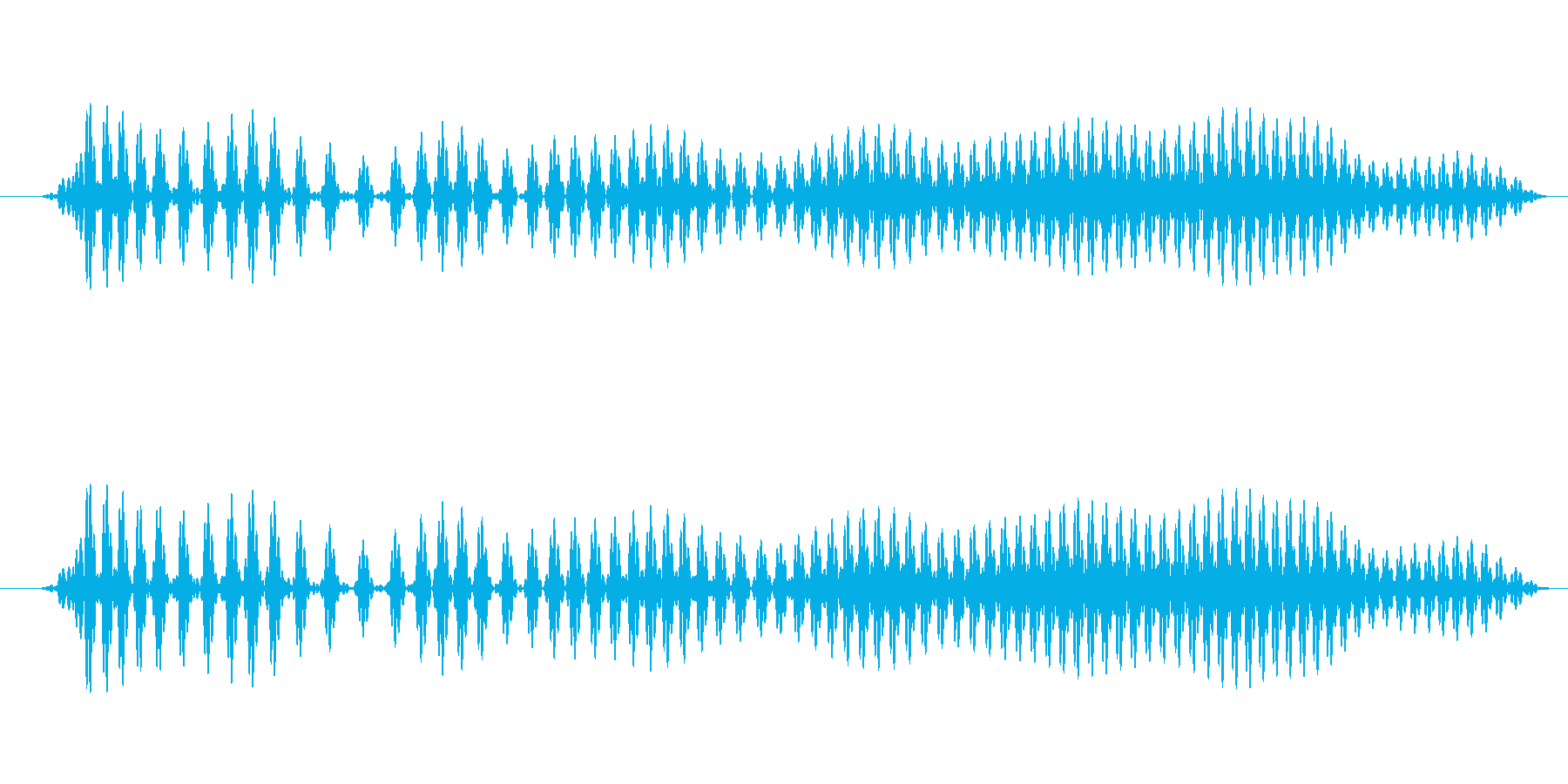 ぐう〜(お腹が減った時の音)の再生済みの波形