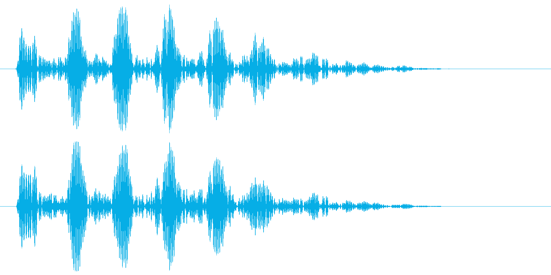 ふくろうの声(リアル)の再生済みの波形