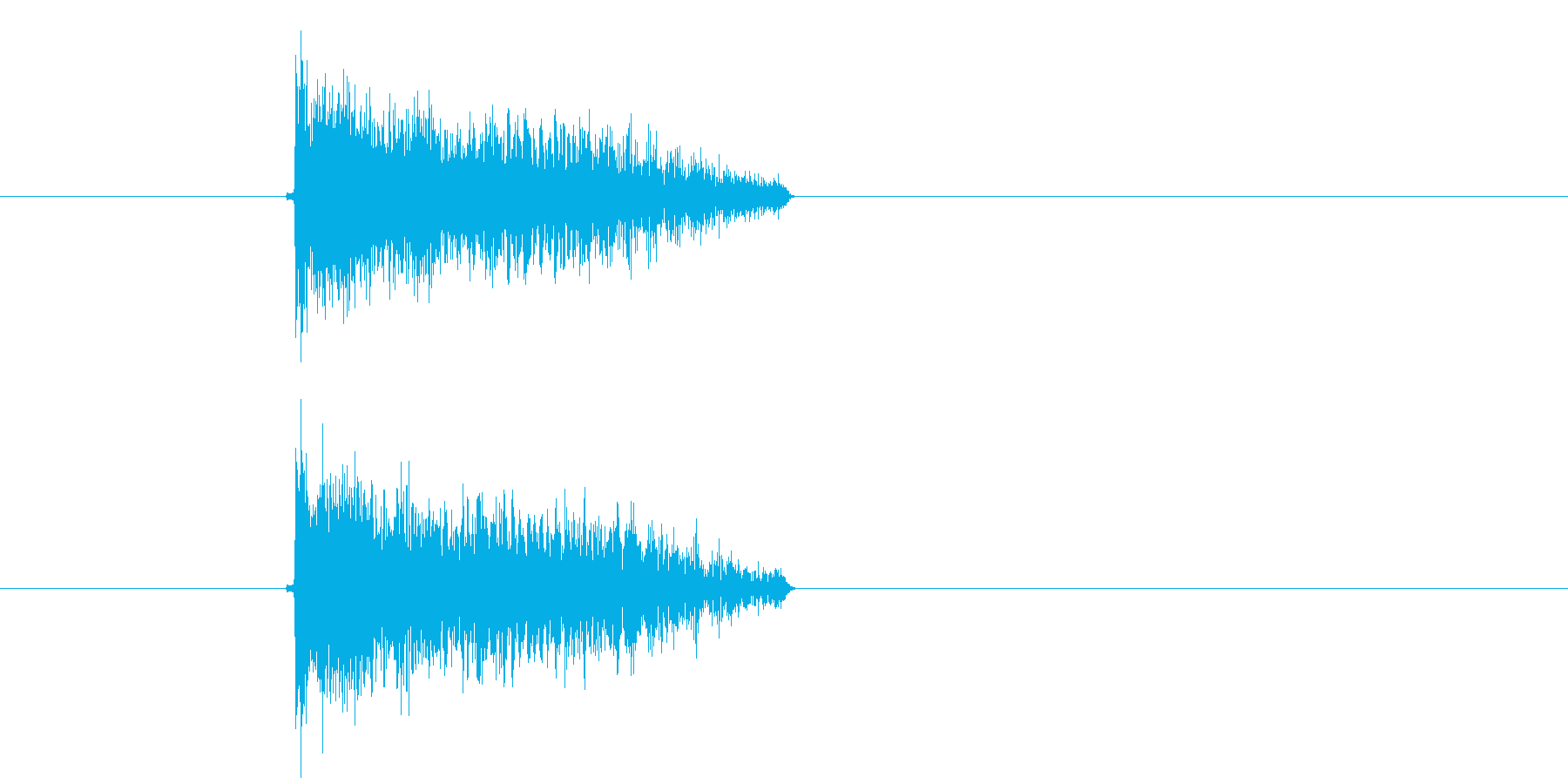 バキューン!拳銃の発砲音の再生済みの波形