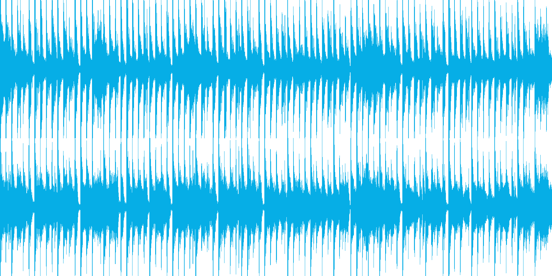 かわいい動物が走るようなドキドキする曲の再生済みの波形
