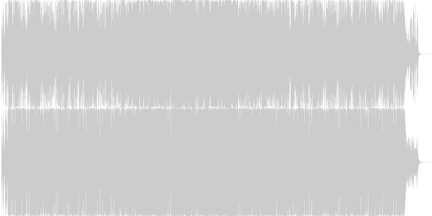 期待感を煽る楽曲です。の未再生の波形