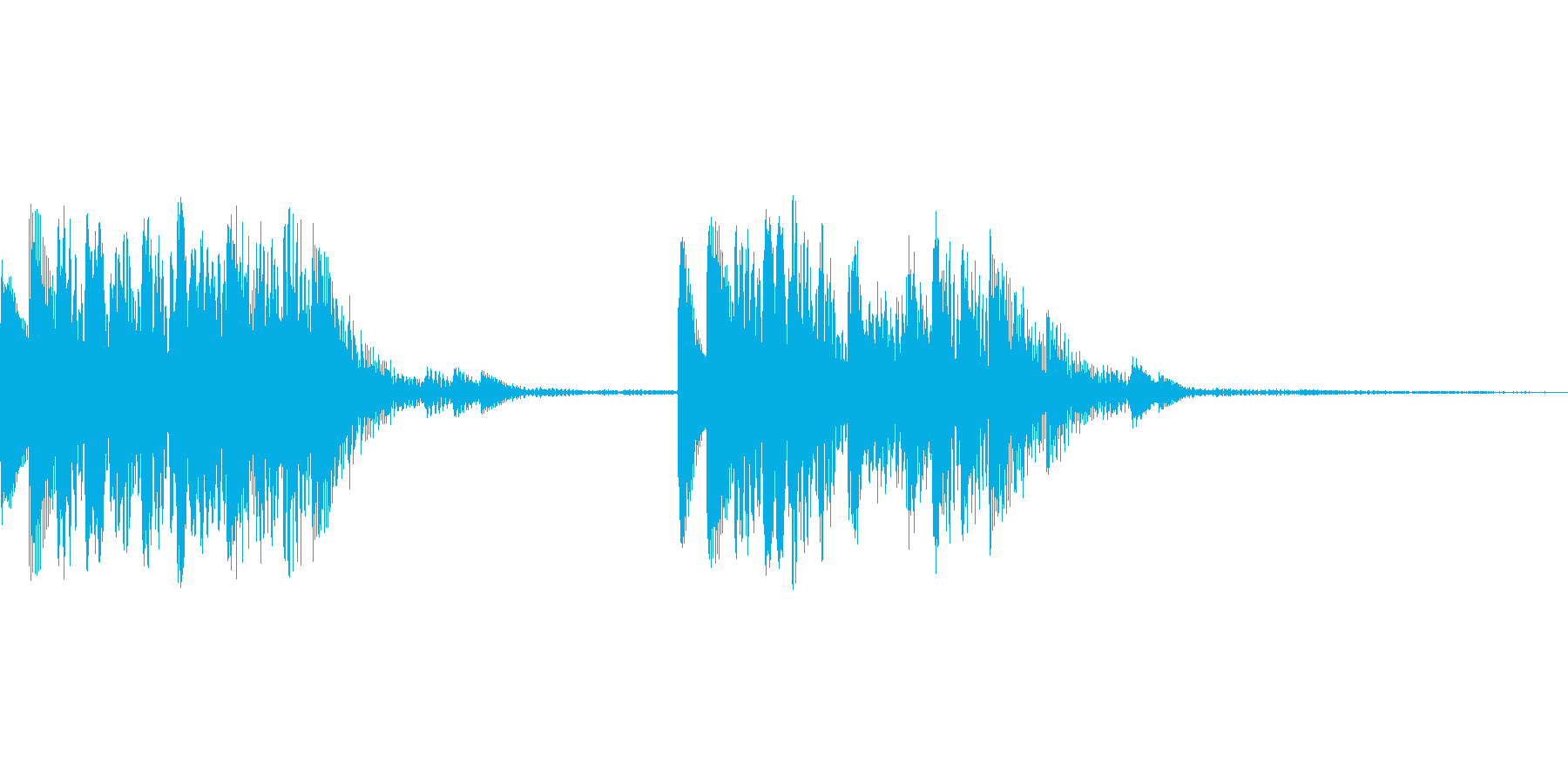 着信音、お知らせ音、アラーム音の再生済みの波形