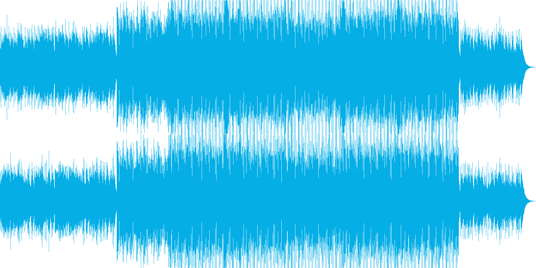 ベル系が多いキラキラした落ち着いた曲の再生済みの波形