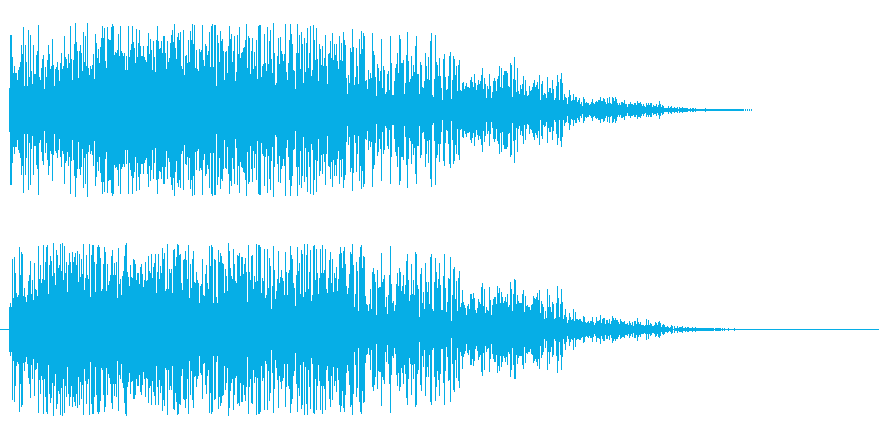 ワープ突入(大きく揺らぐジェット音)の再生済みの波形