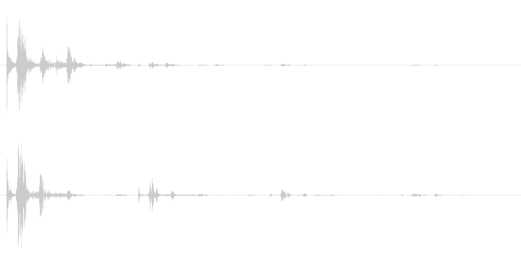 同一音をエフェクト加工したクリック音で…の未再生の波形