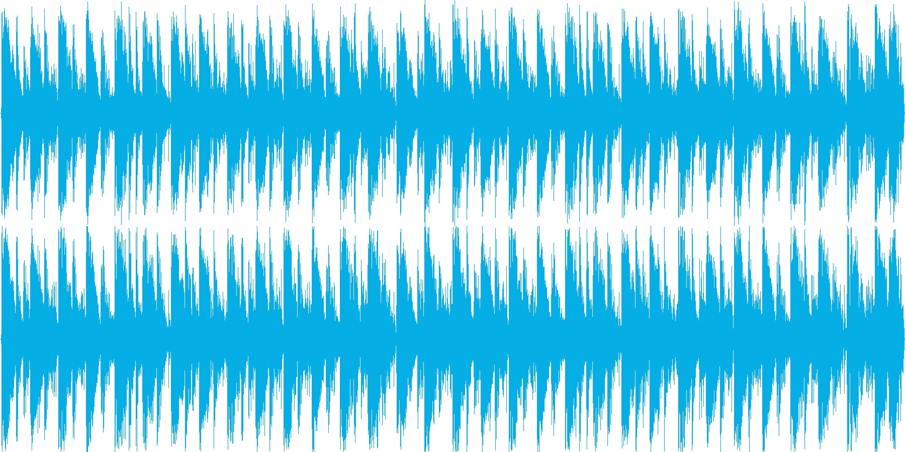 ハウスのリズムを基本にした楽曲です。の再生済みの波形