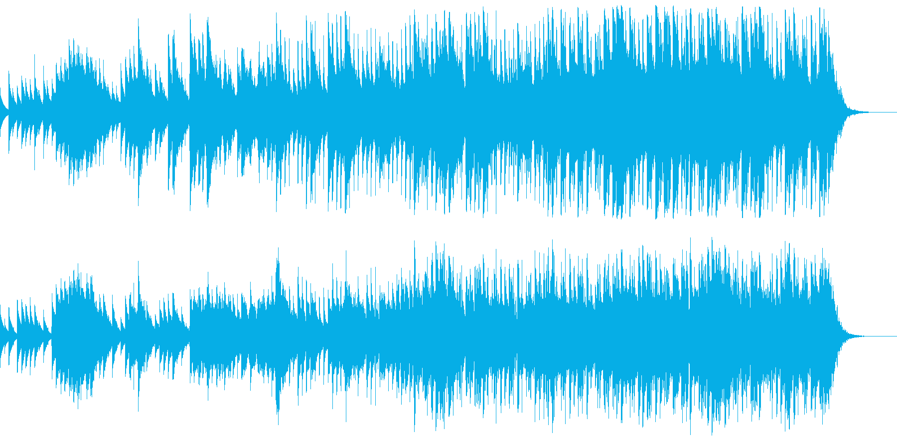海や冬のイメージ、爽やかなBGMの再生済みの波形