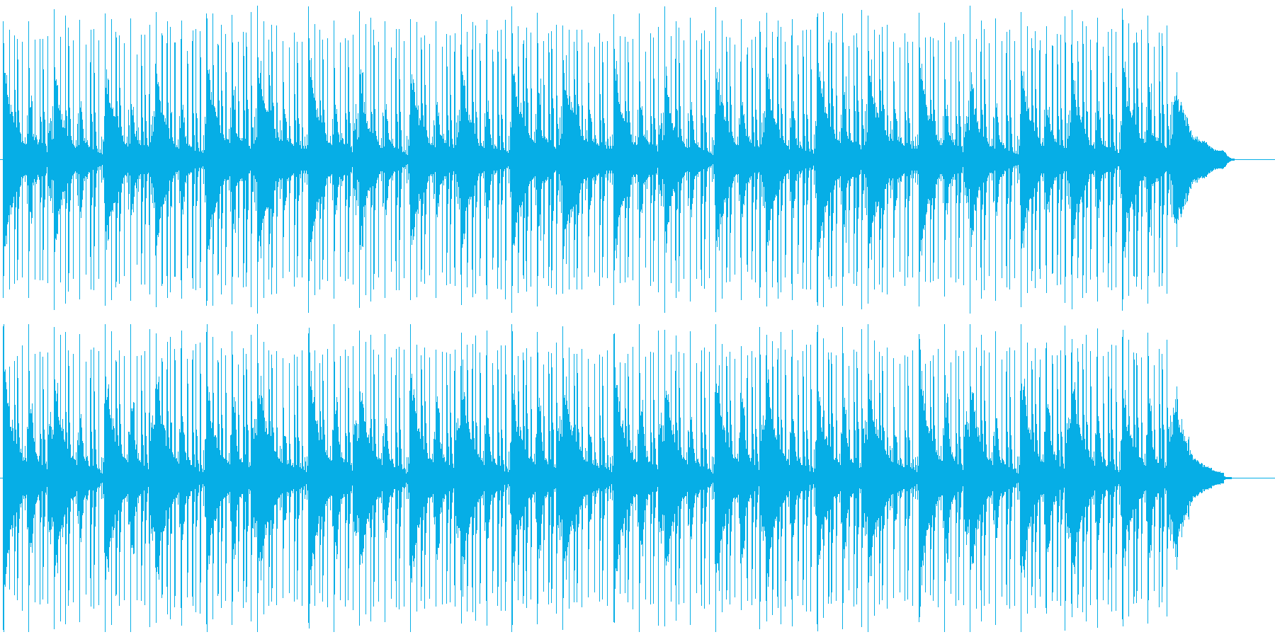 ループ系の使いやすいBGM(パッドなし)の再生済みの波形