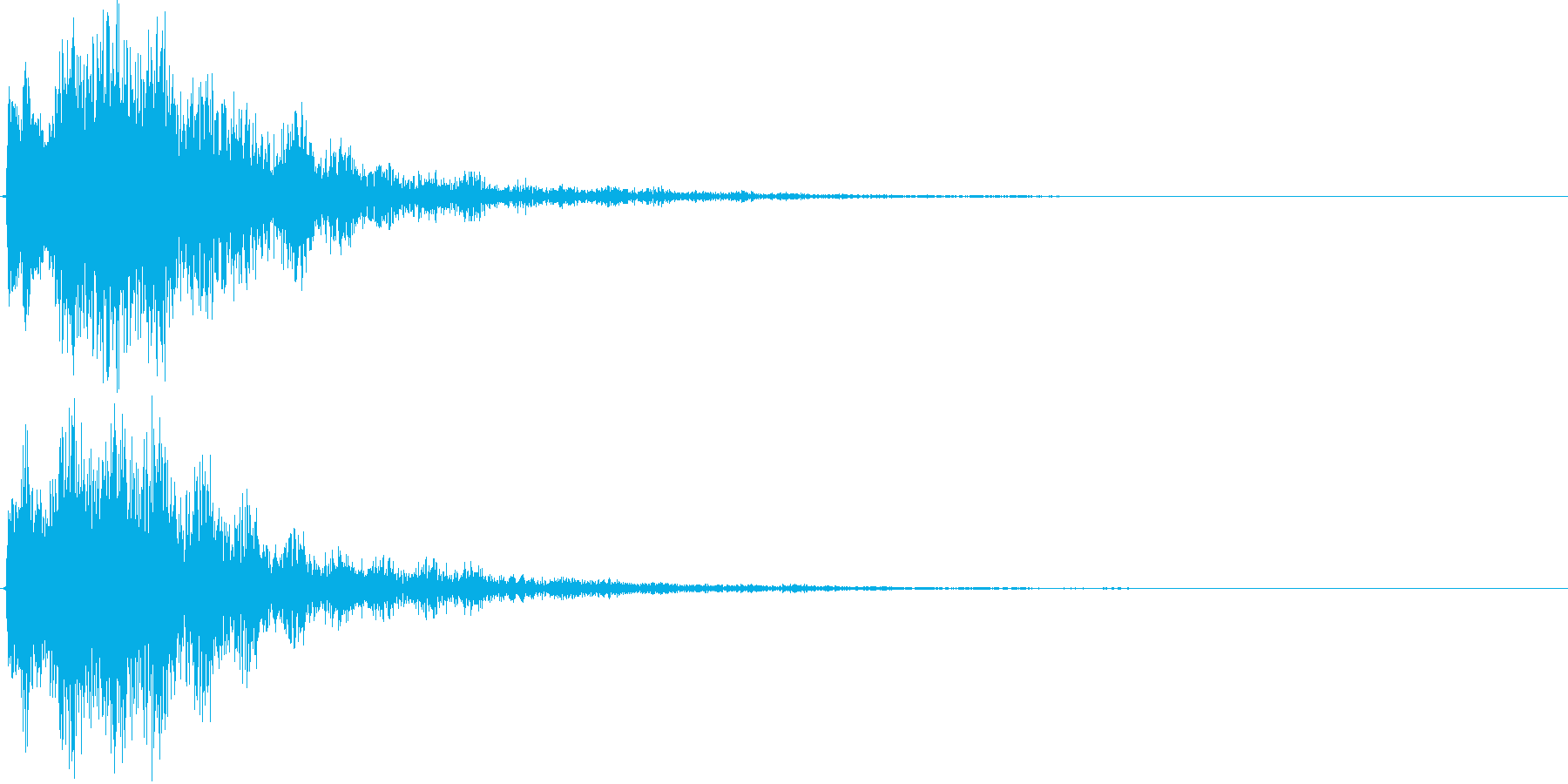 サウンドロゴ(煌びやか、残響)の再生済みの波形