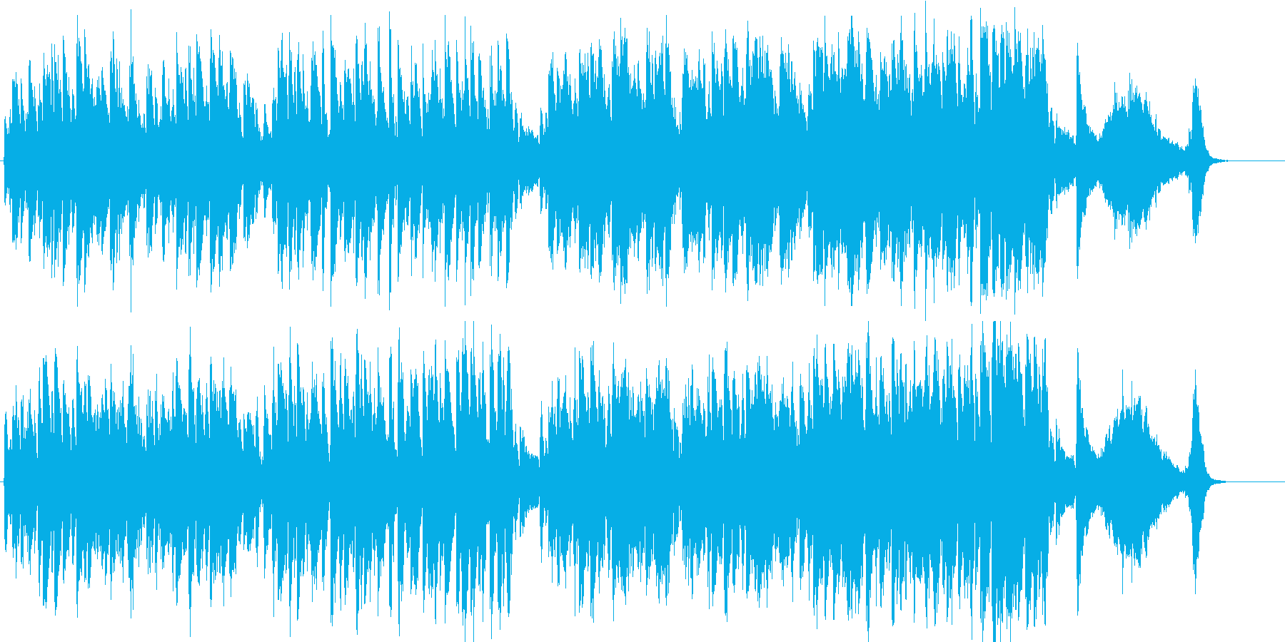 陽気なピアノ曲の再生済みの波形