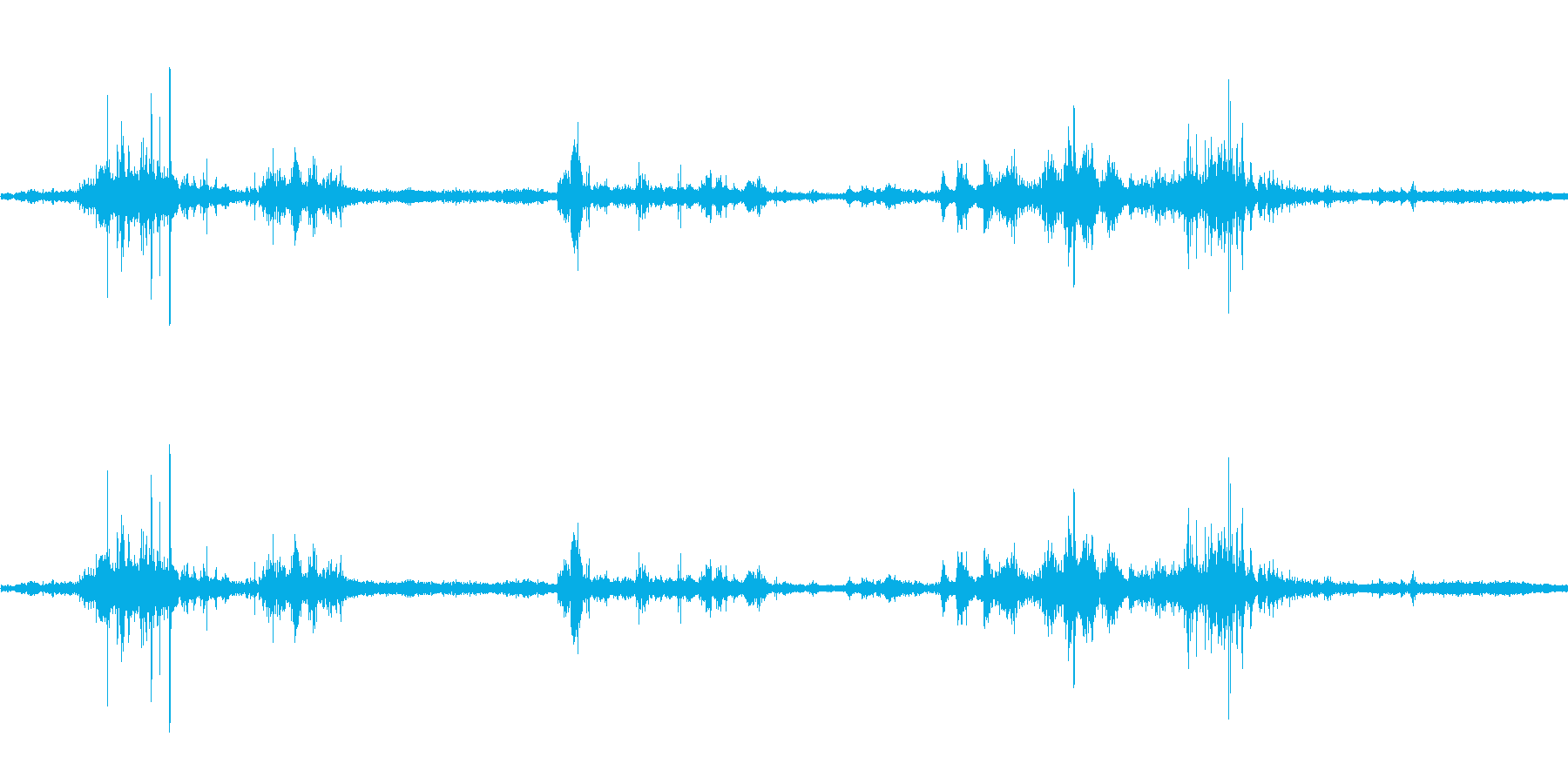 【生音】雷3 - 風と雷と通行音 「ざ…の再生済みの波形