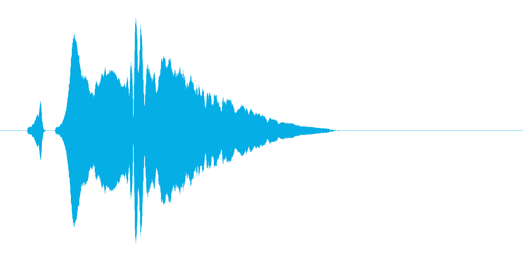 かわいい感じのスワイプ音。「ヒュイッ」の再生済みの波形