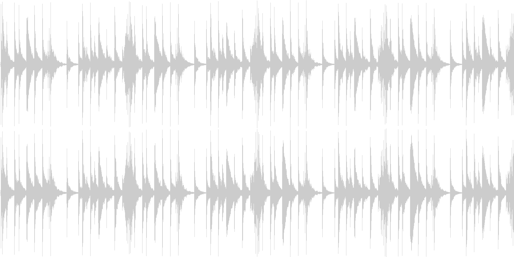 ハウスのリズムを基本にした楽曲です。の未再生の波形