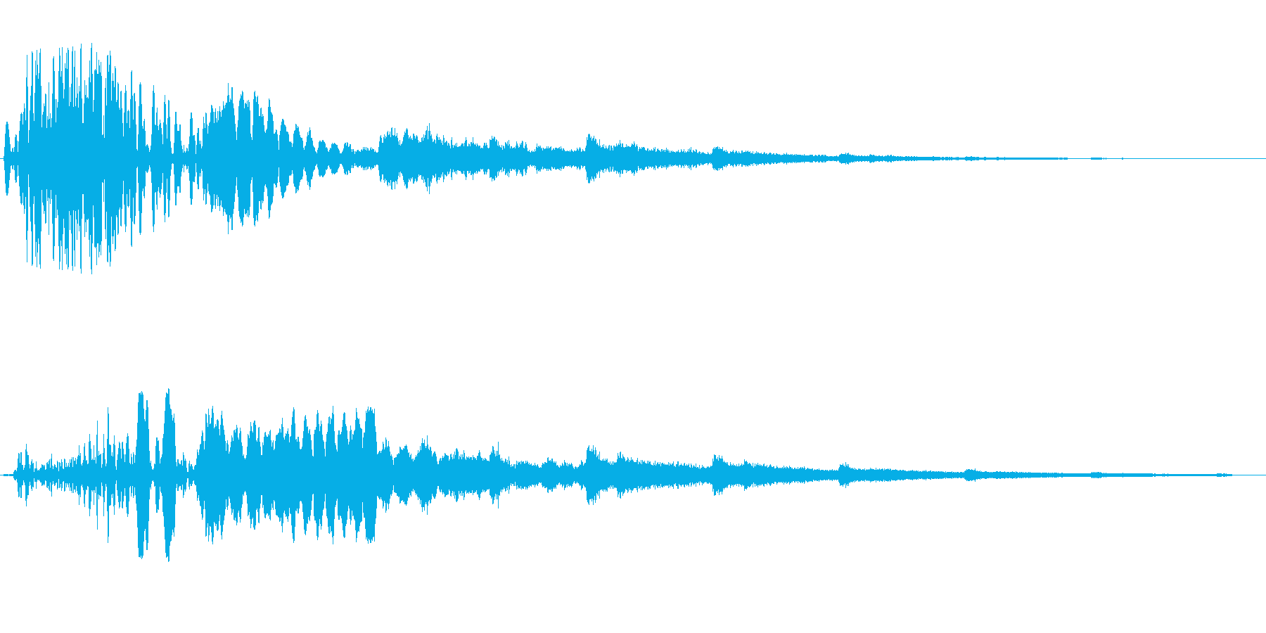 キラキラ(風が唸り輝くような音)の再生済みの波形