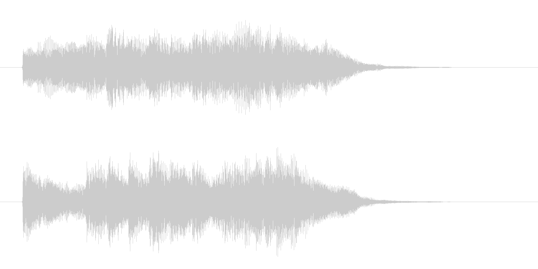 ピアノだけで構成された高級感ある短い曲の未再生の波形