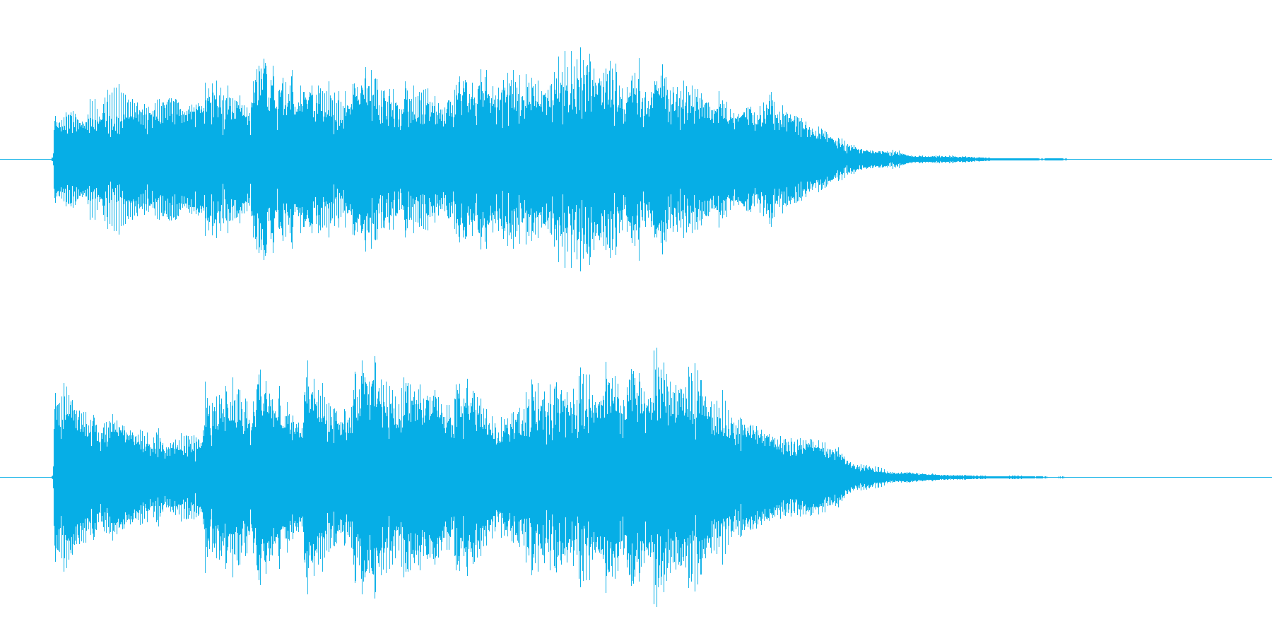 ピアノだけで構成された高級感ある短い曲の再生済みの波形