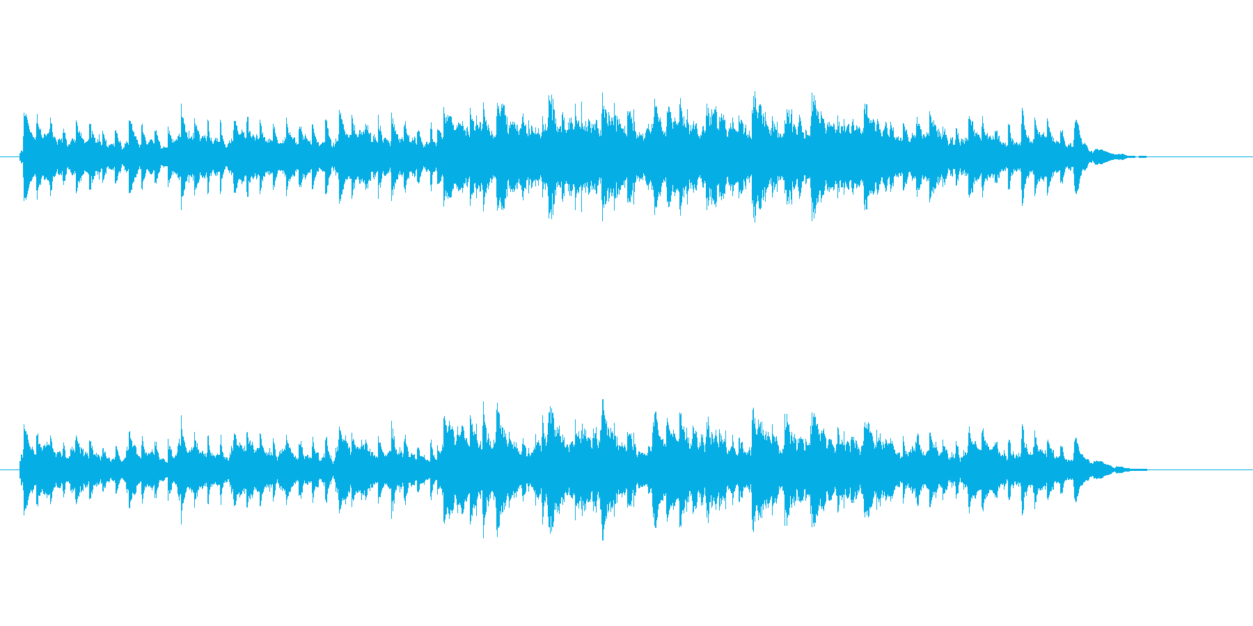 ゆったりとしたアコースティックの響きの再生済みの波形