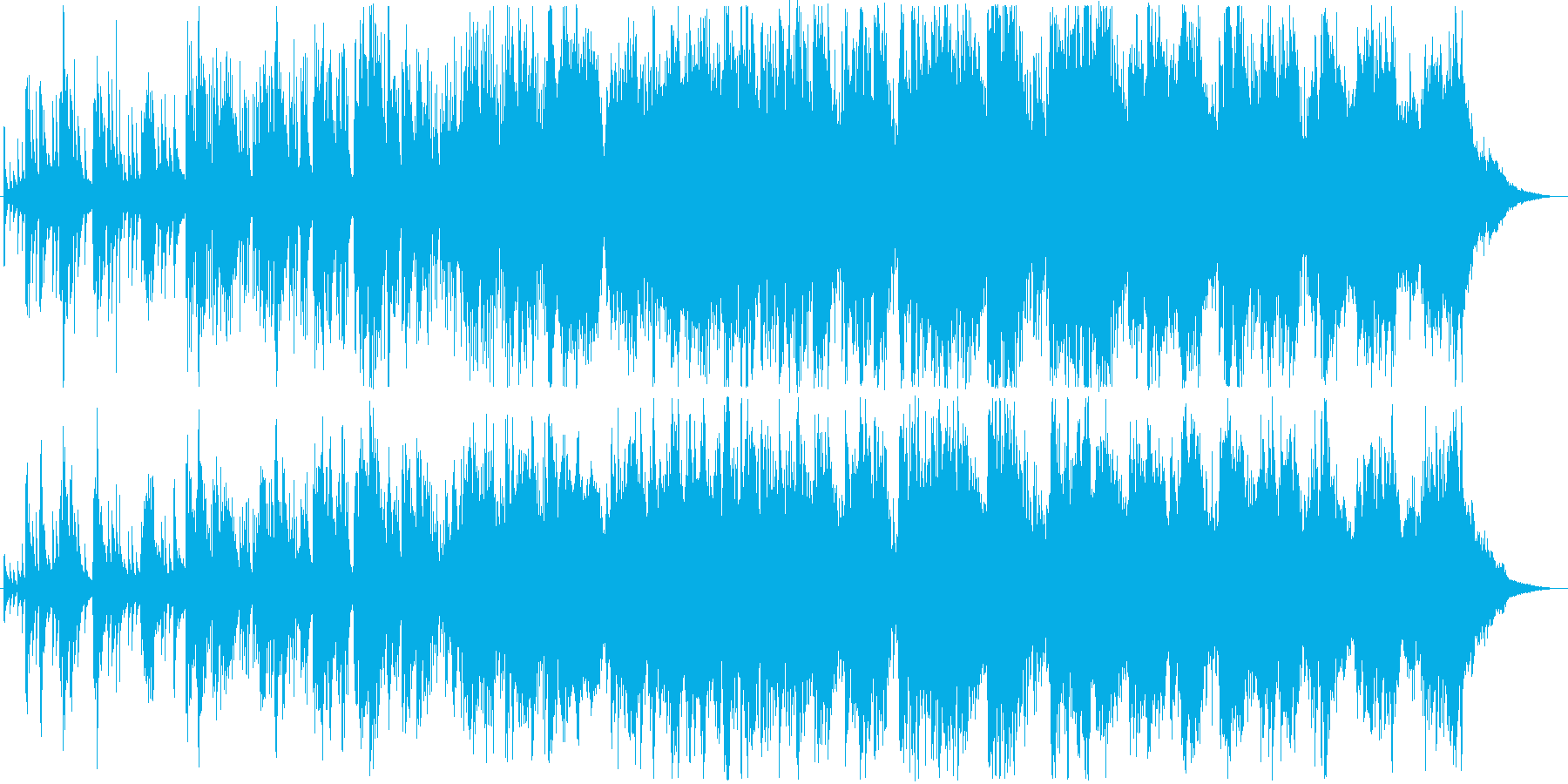 琴の音をアンビエントなパーカッションの…の再生済みの波形
