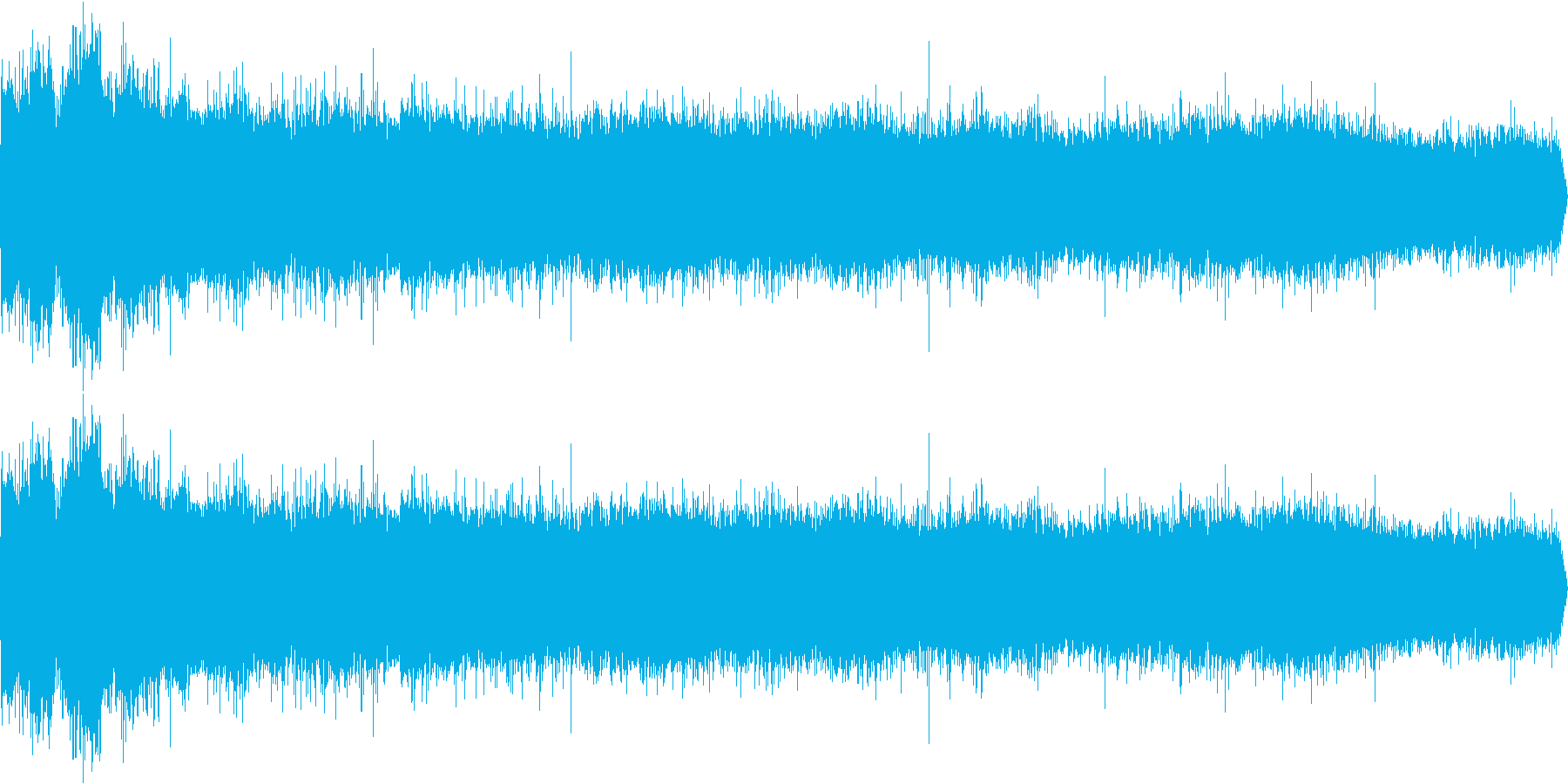 雨の音(強め)の再生済みの波形