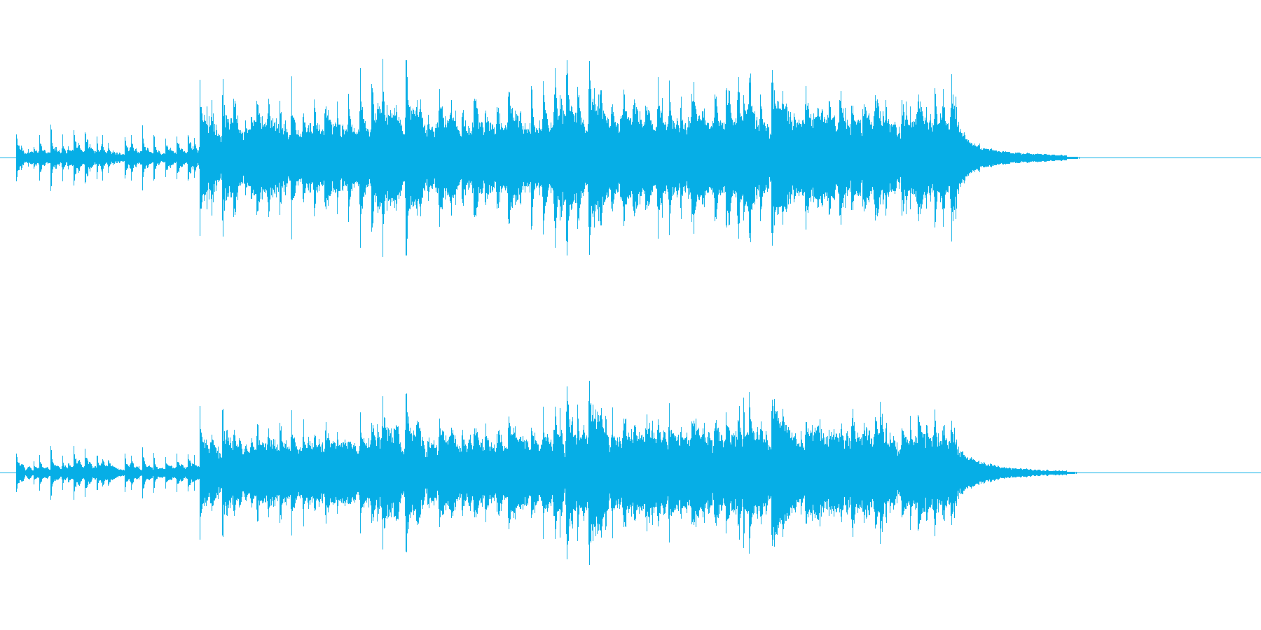 民族音楽風(バグ・パイプ調)の再生済みの波形