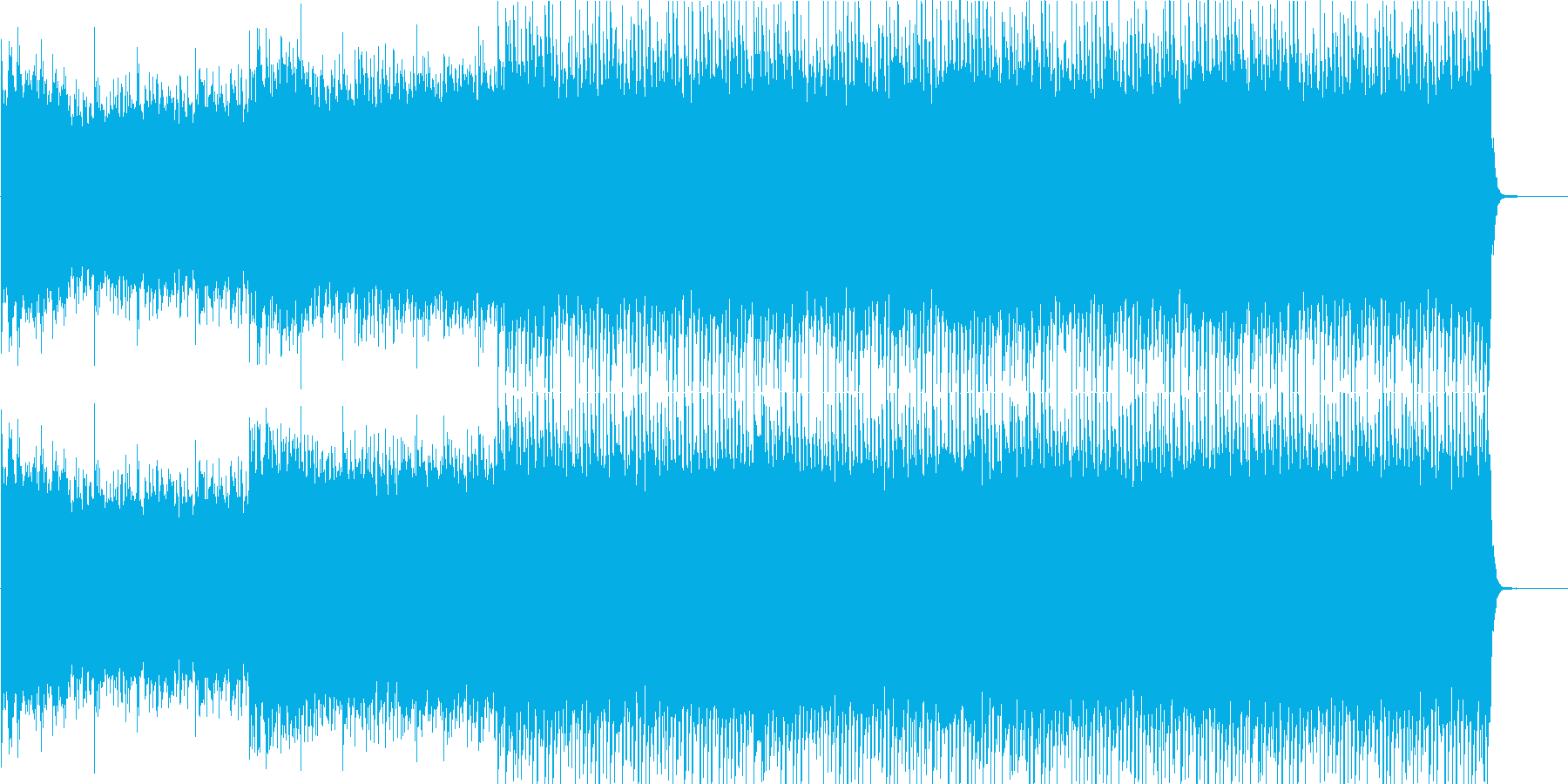 ゆっくりとした素朴なロックの再生済みの波形