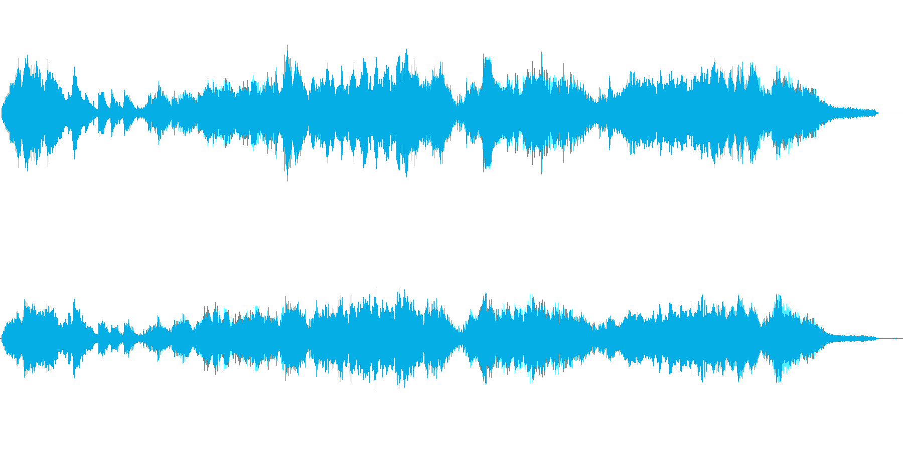 高速ピアノ曲、キラキラ輝くイメージの再生済みの波形