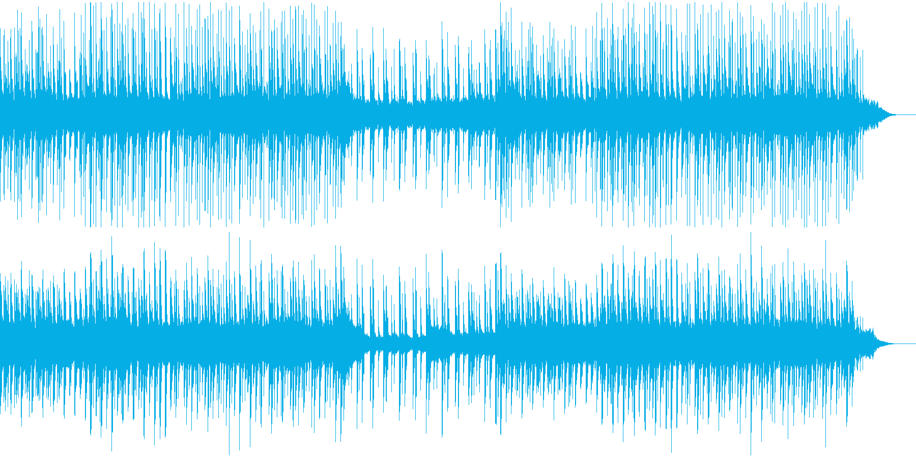 落ち着いたほのぼのとしたEDMの再生済みの波形