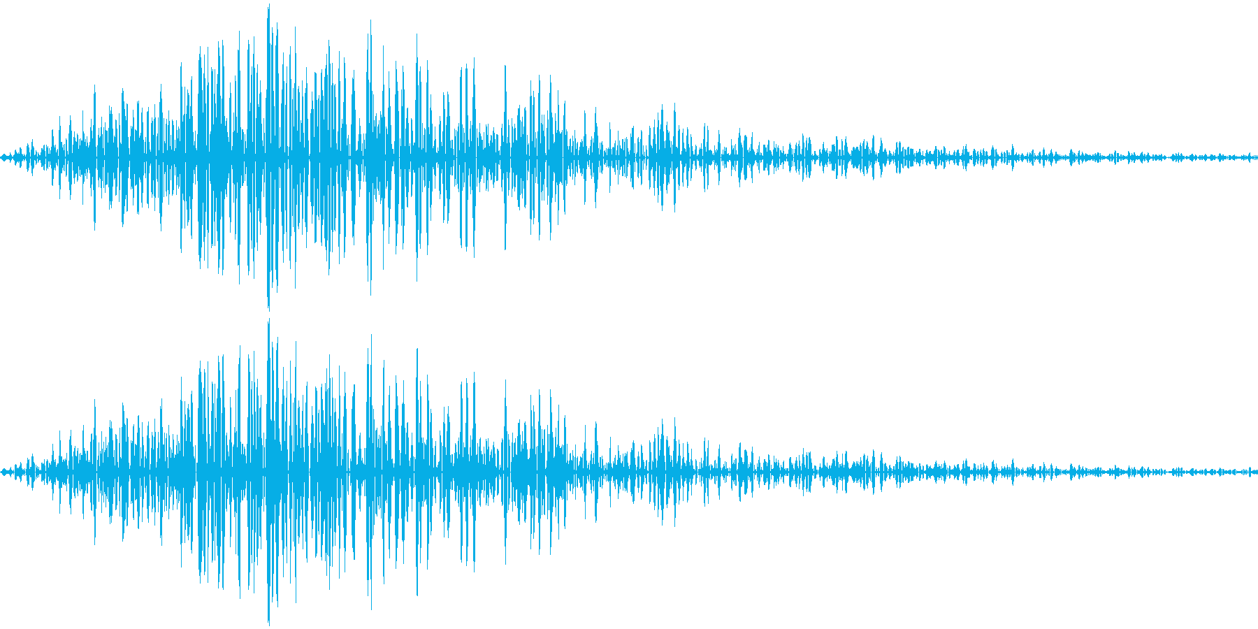 クリック、ボタン音(ピャッ)の再生済みの波形