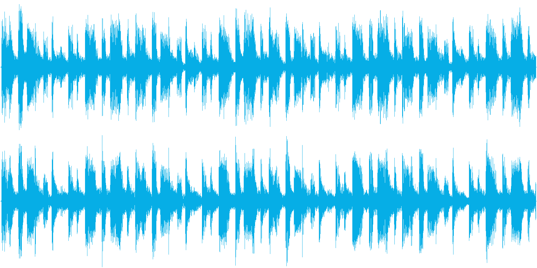 ドラムを強調した楽曲です。の再生済みの波形